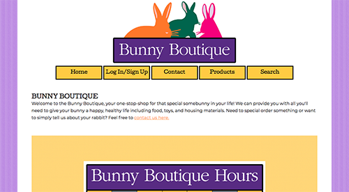Database: Bunny Boutique