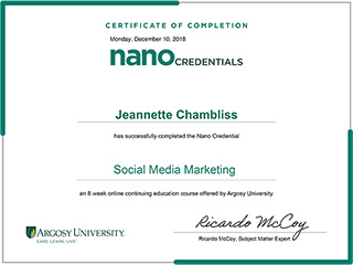 Certificate of Social Media Marketing