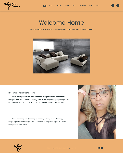 Portfolio & Business: OtiumDesigns.com Home Page Full View