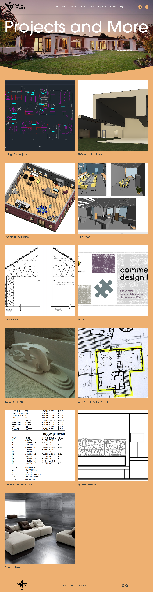 Portfolio & Business: OtiumDesigns.com Projects Page Full View