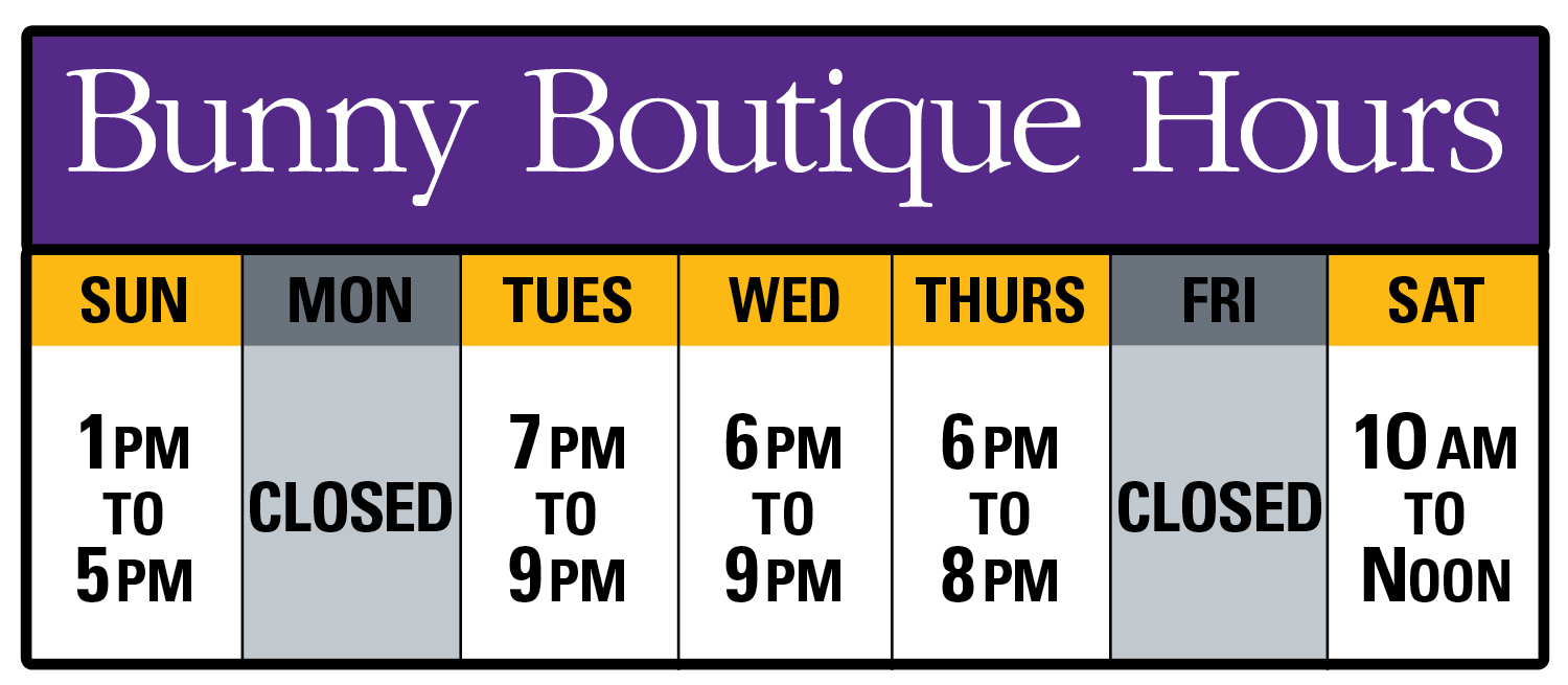 Bunny Boutique Store Hours