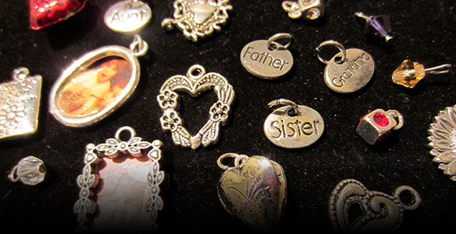 Our growing selection of charms.