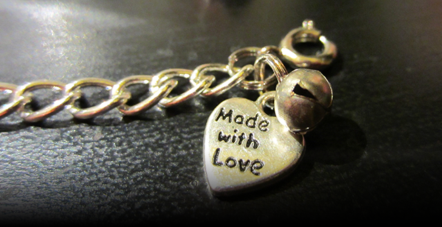 Each charm bracelet is Made With Love.